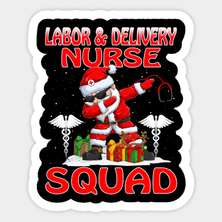 Christmas Labor And Delivery Nurse Squad Reindeer Sticker